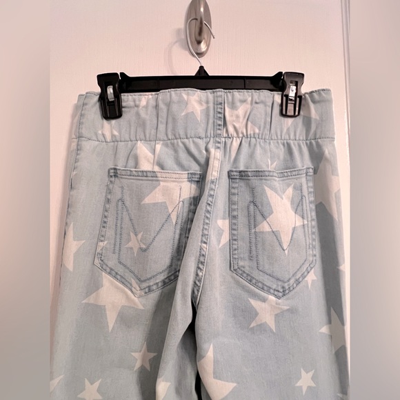 Preowned Show Me Your MuMu Light Blue Stars Berkeley Bells Flare Jeans Sz 28 - Picture 5 of 15